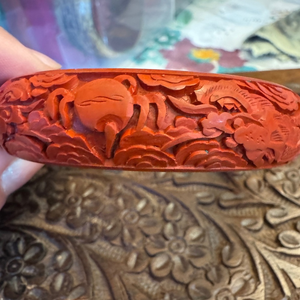 Vintage Cinnabar Bangle